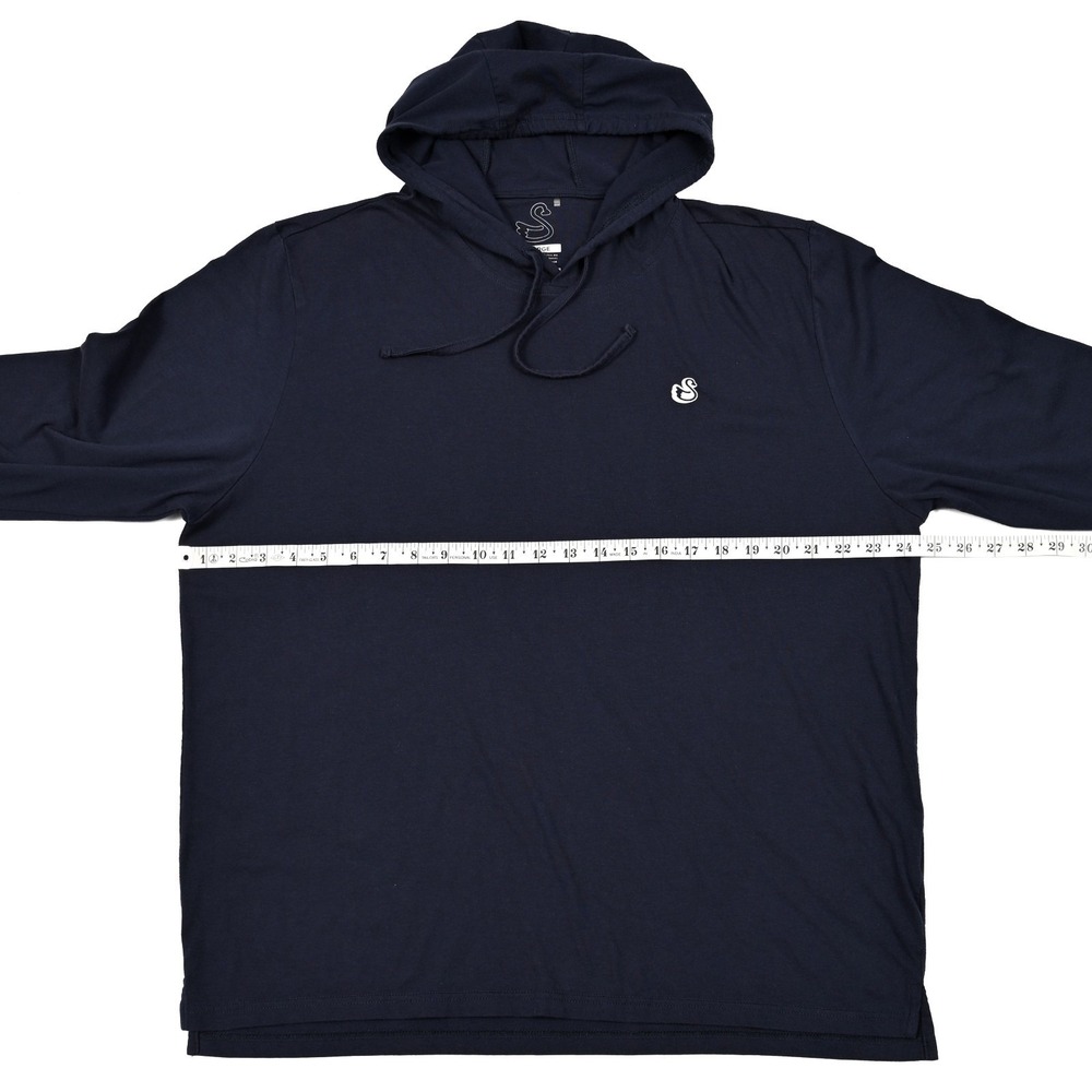 SWANNIES Golf Men's  "Bogey Train" Lightweight Cotton Blend Hoodie Navy 2XL - Picture 2 of 7